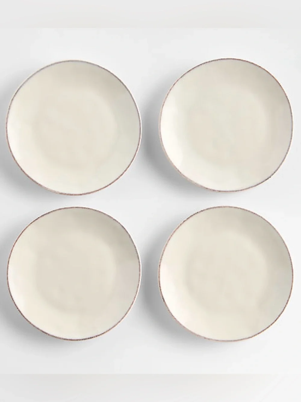 New! Crate&Barrel White Ceramic Coaster - Set of 4
